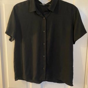 UNIQLO Cotton Short-Sleeved Shirt - Size XS - Black